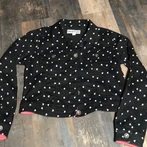 Girls’ black jean jacket